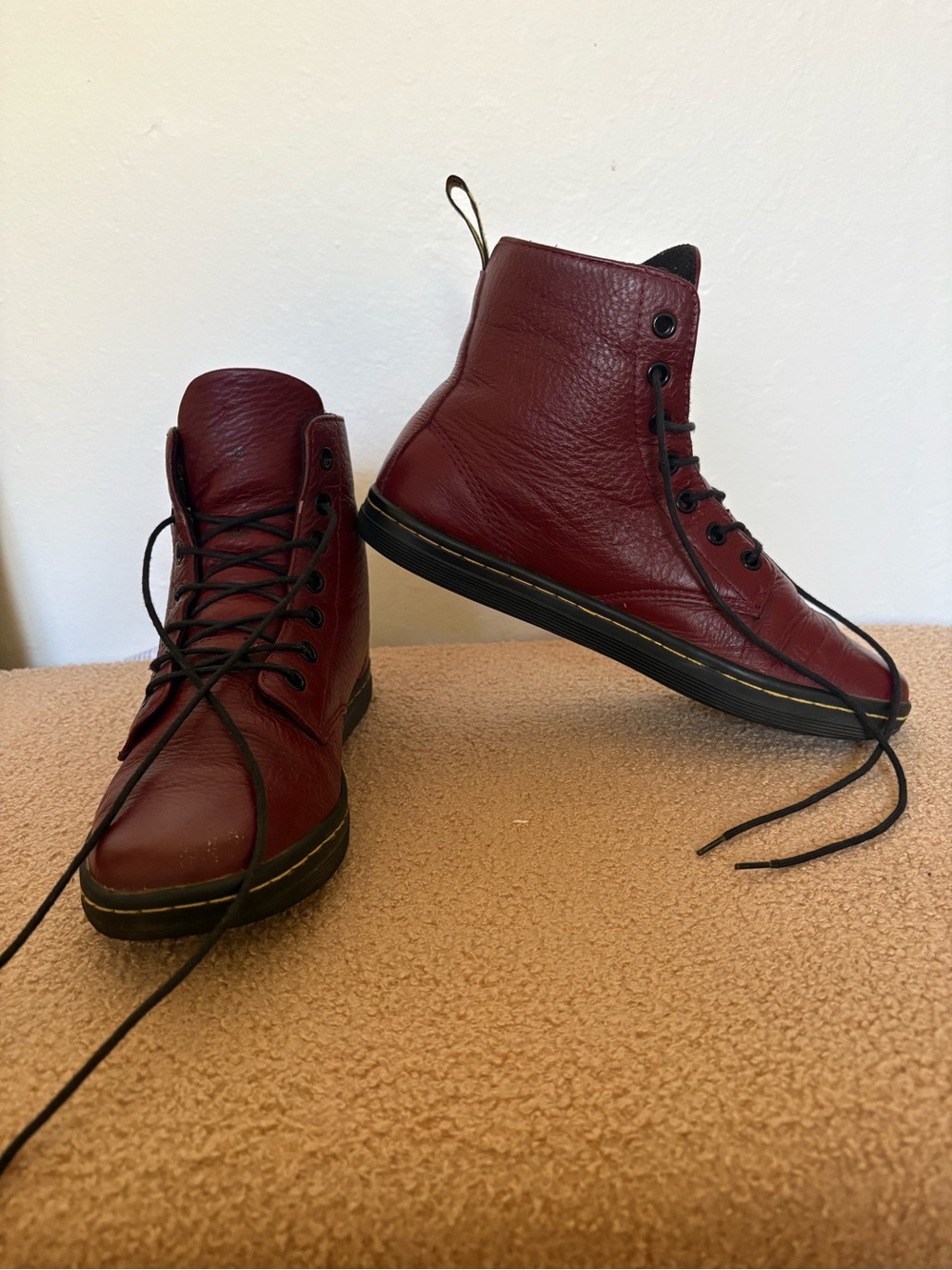 Dr. Marten| Leyton lace up Boots |Oxblood | Sz 7